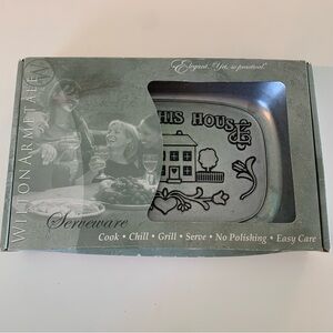 NWT Wilton Armetale Bless This House Tray Platter plate 601013 NEW